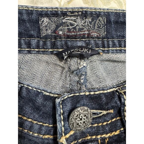 Silver Natsuki Y2K Bootcut Jeans Dark Wash W29 L33 - Picture 2 of 7